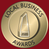 Gold Local Business Awards badge; stylized trophy shape, 