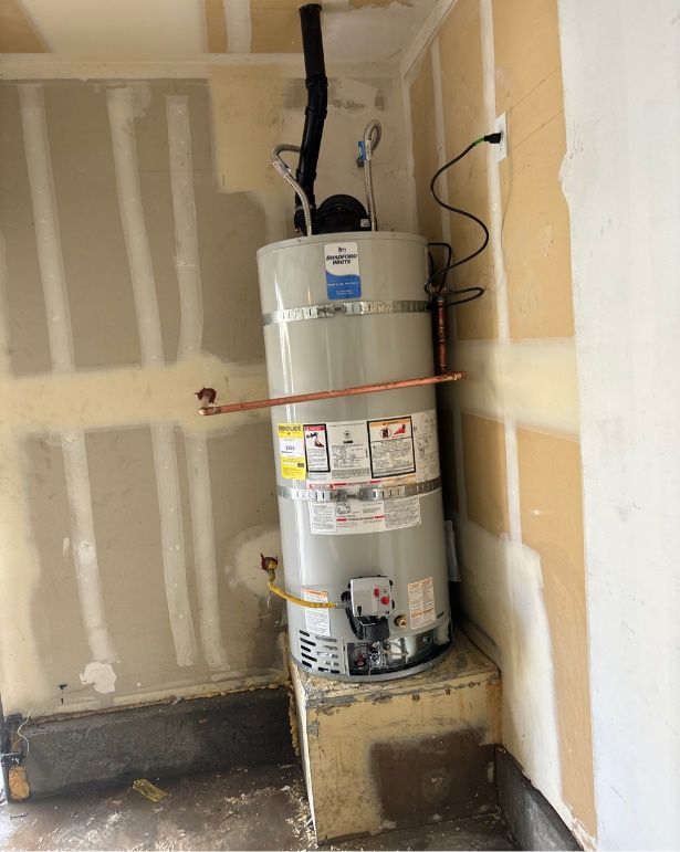 50-Gallon Natural Gas Water Heater Installation