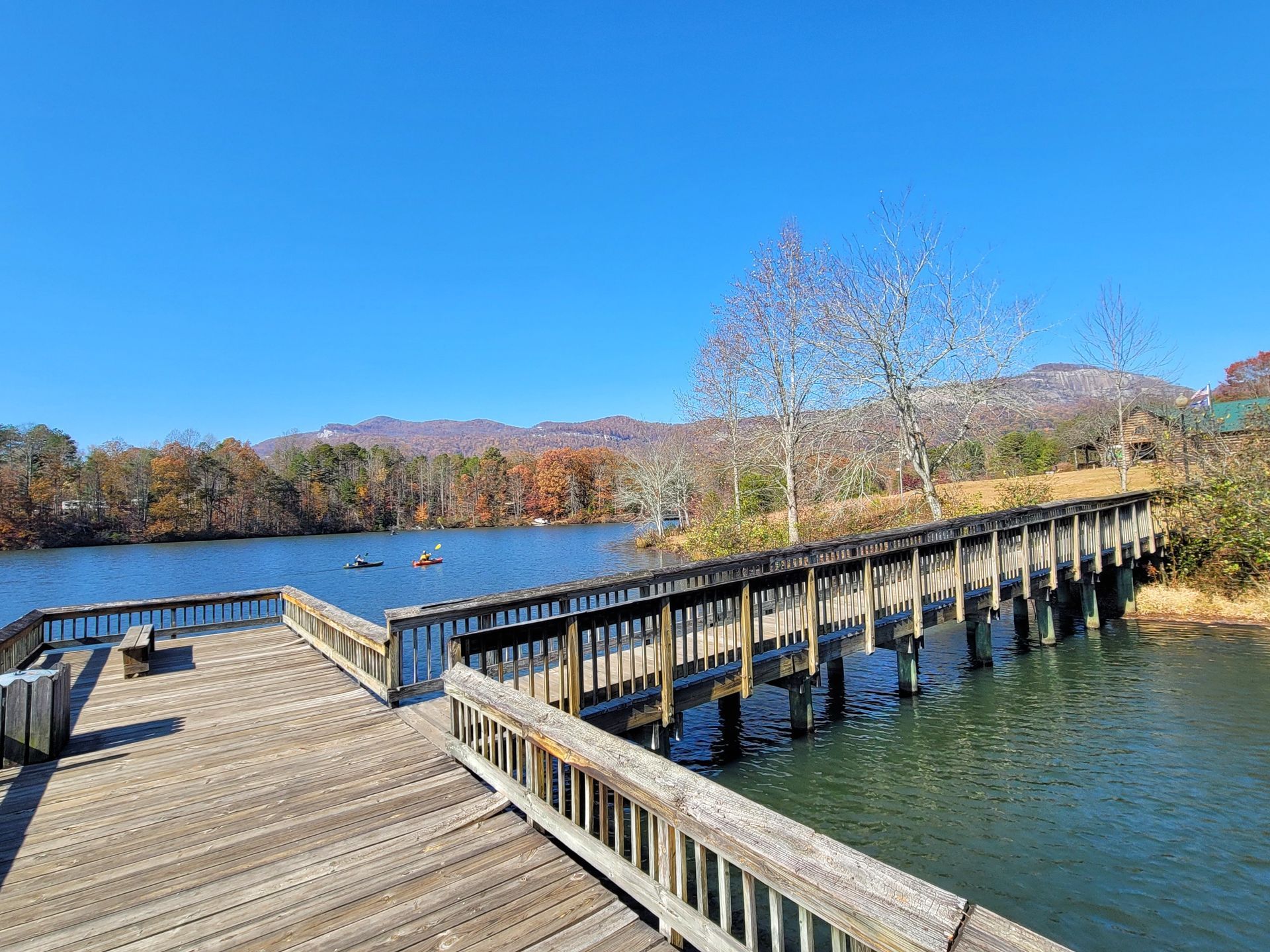 Lake and dock at Table Rock State Park.