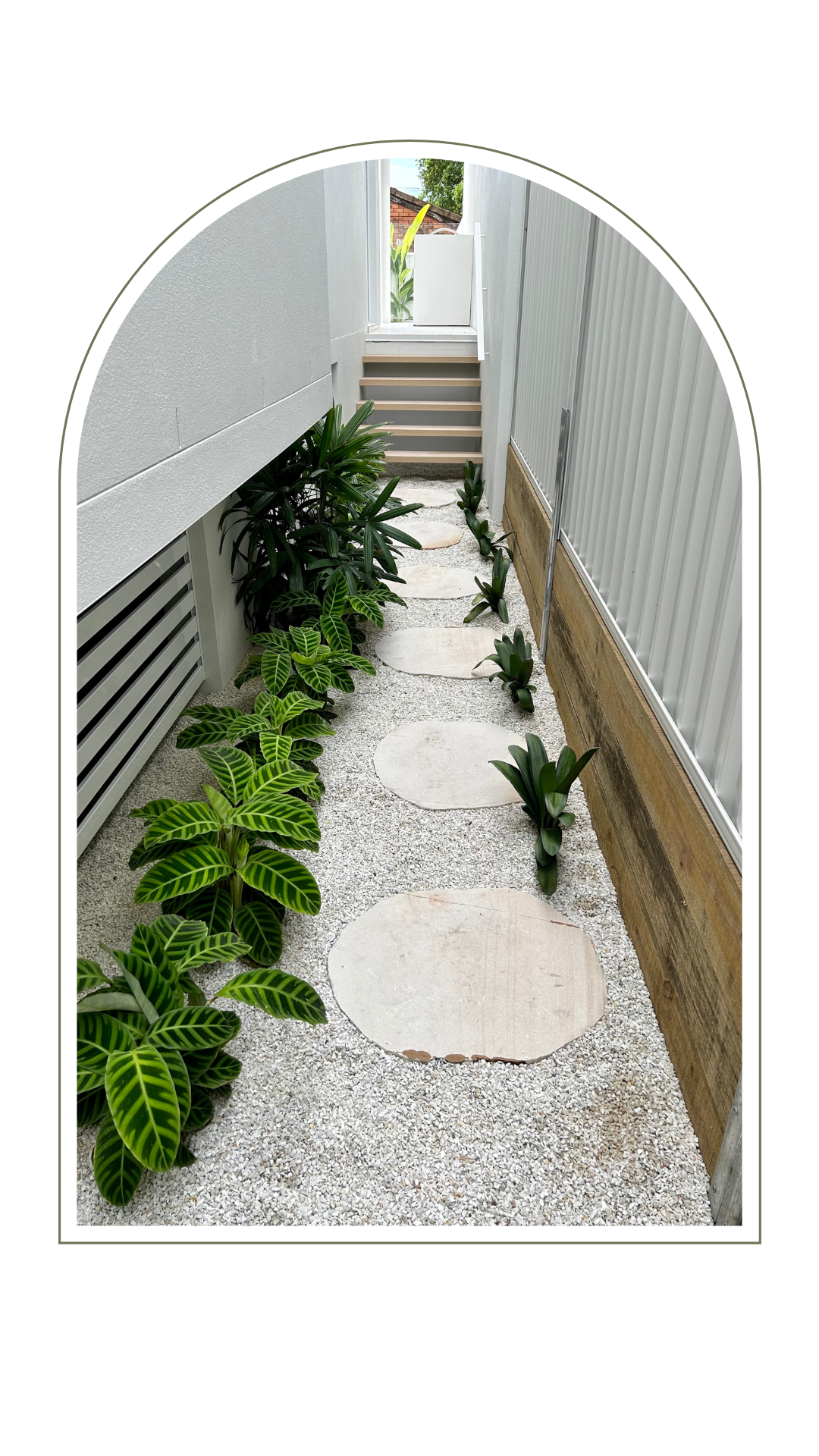 Stone paver walkway - Softscaping Gold Coast