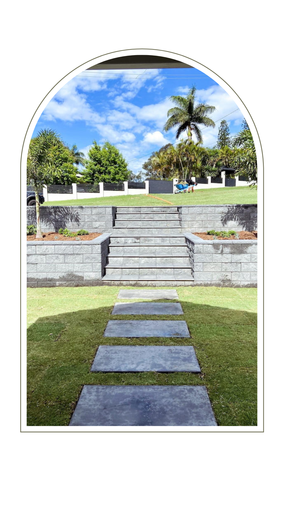 Stairs in a retaining wall - Retaining Walls Gold Coast