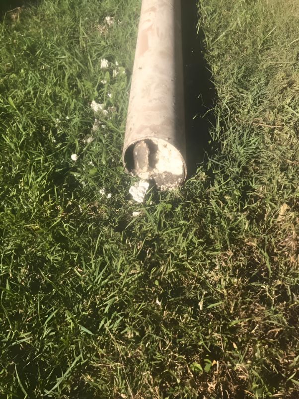 A Close Up Of A Pipe With Blockage In It — Casino Plumbing In Casino, NSW