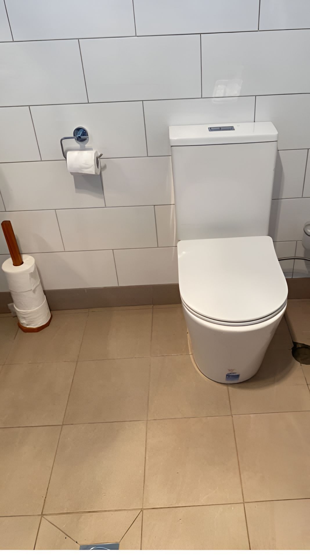 A Toilet Is Sitting In A Bathroom Next To A Toilet Paper Dispenser — Casino Plumbing In Casino, NSW