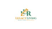 Legacy Living Realty and Associates logo with green and gold stylized house initials on white background