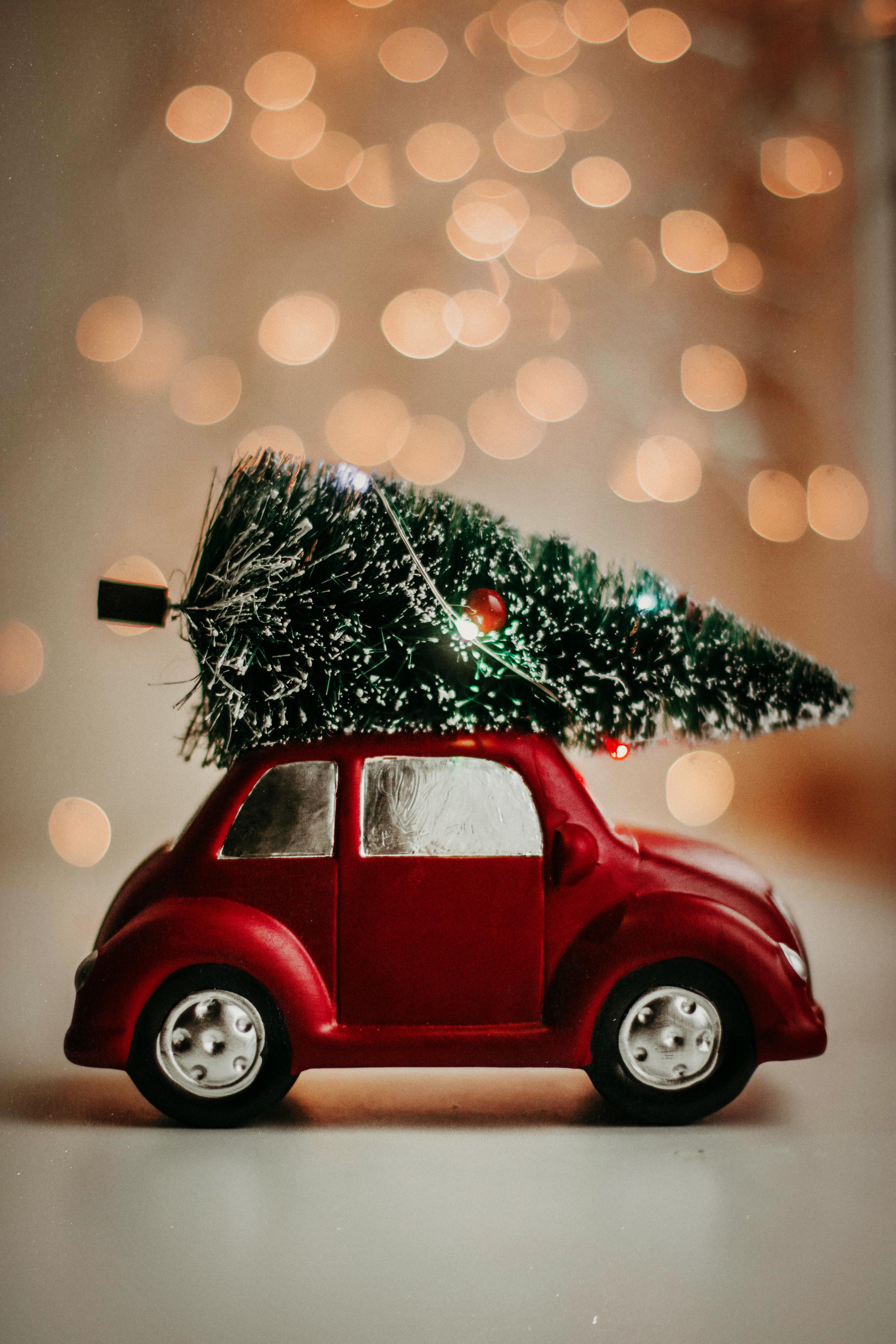 kerstboom auto