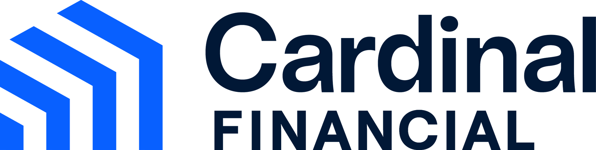 Black and blue Cardinal Financial Logo