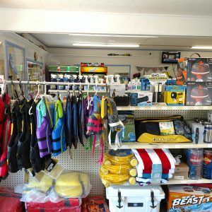 A store filled with lots of items including a box that says beast on it