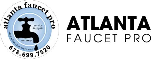 Atlanta Faucet Pro logo with circular faucet icon and black text on white background