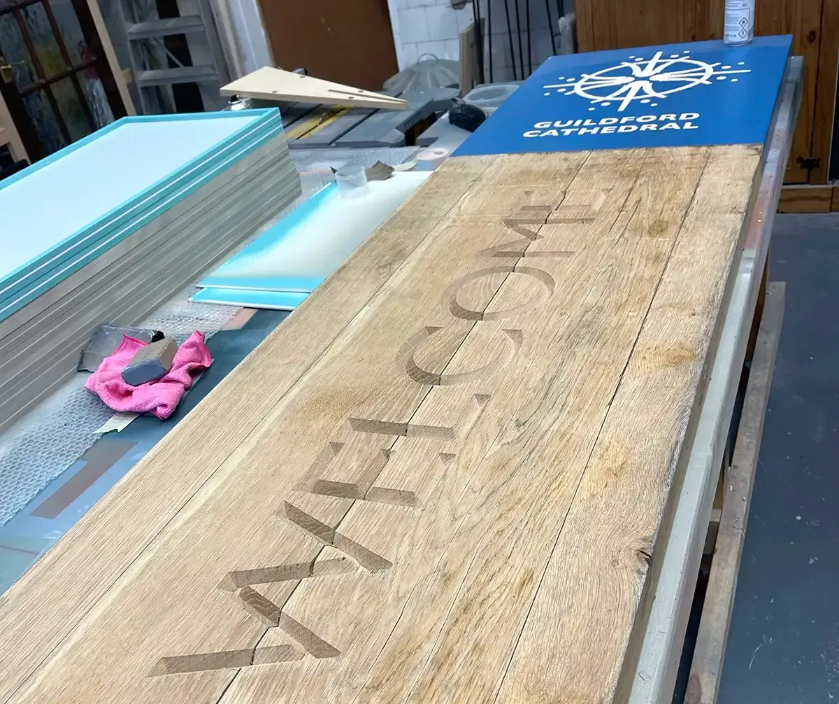Guildford Cathedral signage restoration