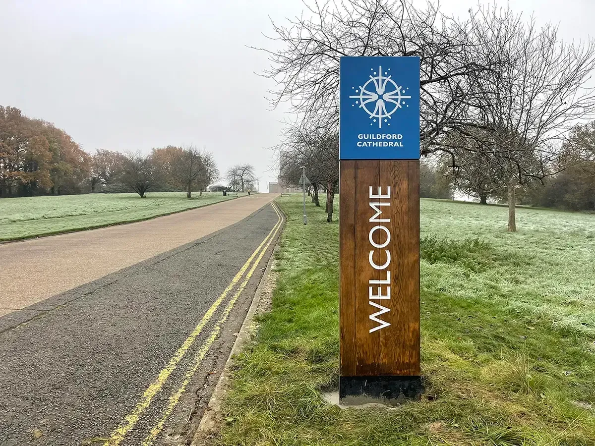 Guildford Cathedral sign restoration