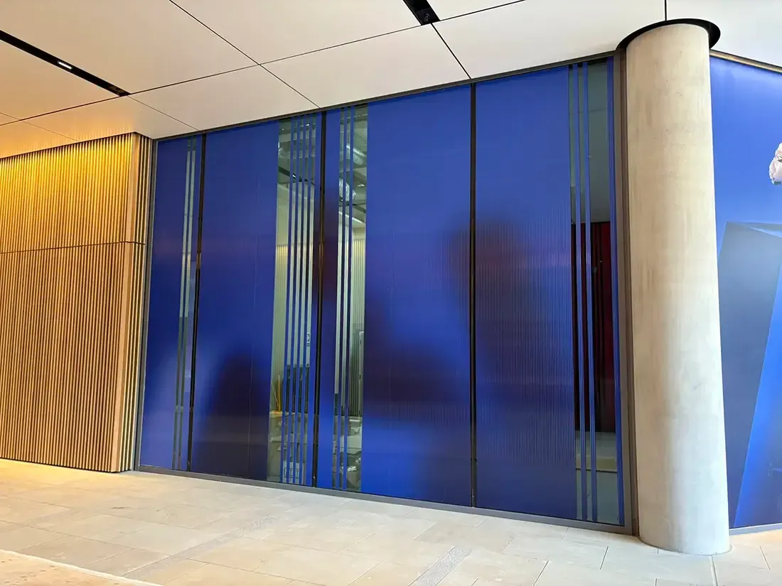 Loxton Walk digital print in blue
