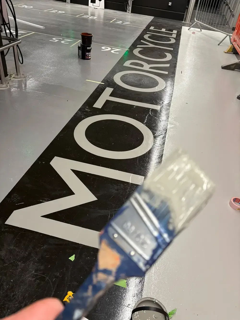 Motorcycle sign painting