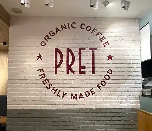 Pret signwriting