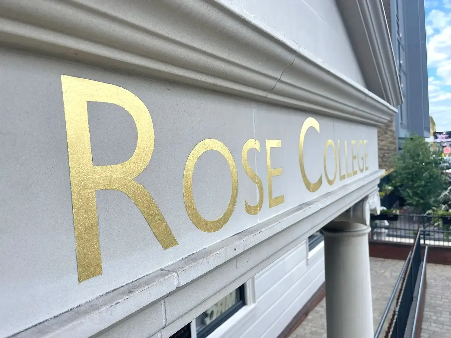 Gold freehand signwriting