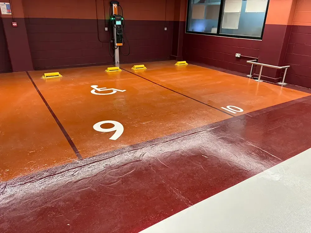 Hand painted Orange floor