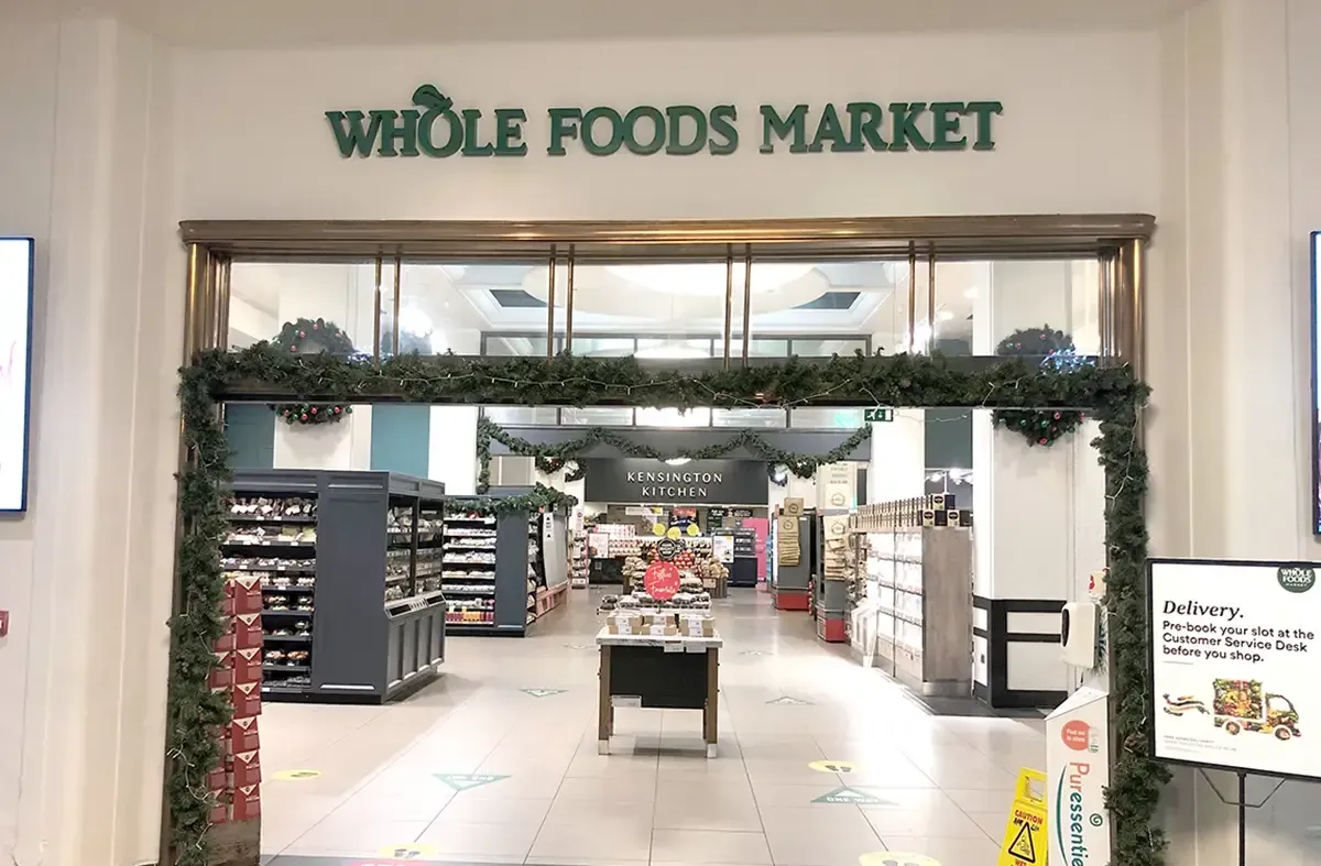 Whole Foods Kensington entrance signage