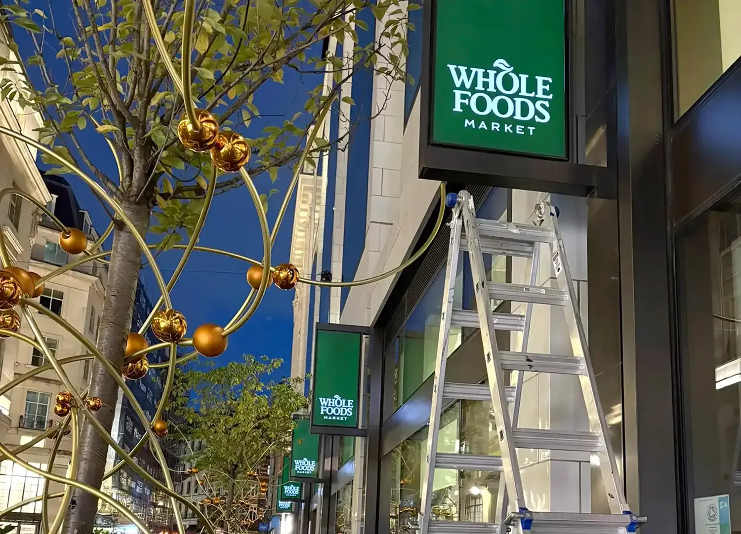 David Mearns signwriting at Whole Foods Market