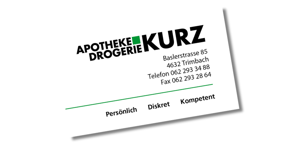 Eine Kundenkarte der Apotheke Drogerie Kurz