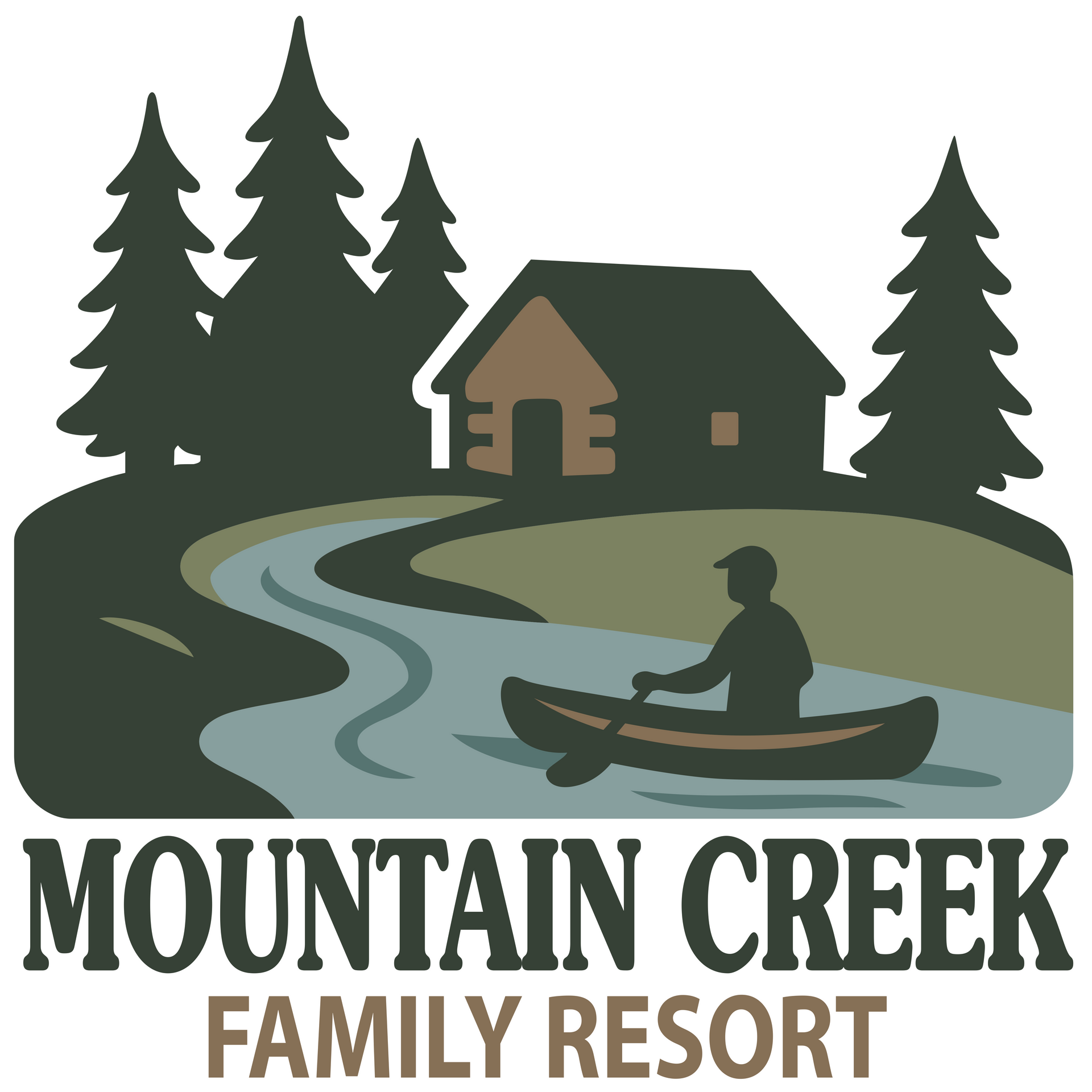 A mountain creek family resort canoe rental logo