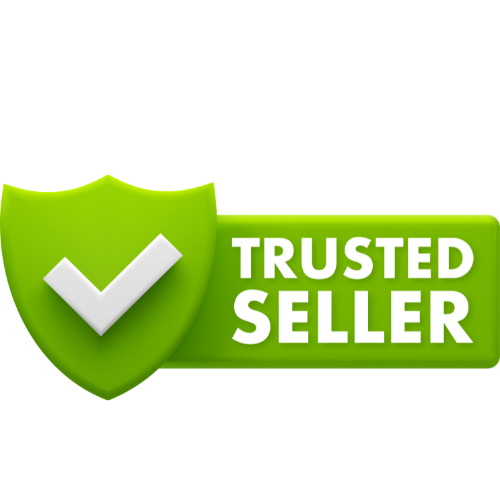 Green shield with white checkmark and