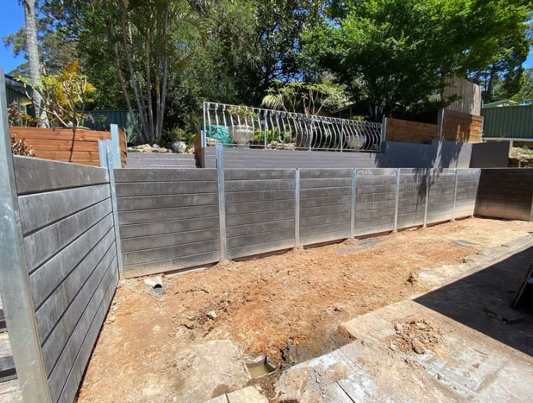 A Retaining Wall Made of Concrete Panels — Concrete Sleepers NSW - Port Macquarie in Newcastle, NSW