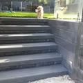 Dog Standing on Top of Outdoor Stone Steps — Concrete Sleepers NSW - Port Macquarie in Sancrox, NSW