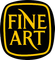 A black and yellow logo for fine art