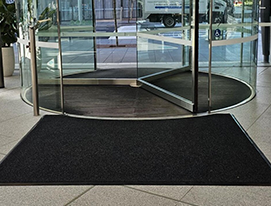 White Door with Brown Mat