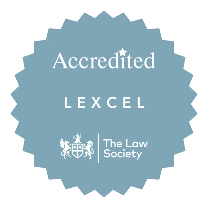 Lexcel logo with checkmark, text 