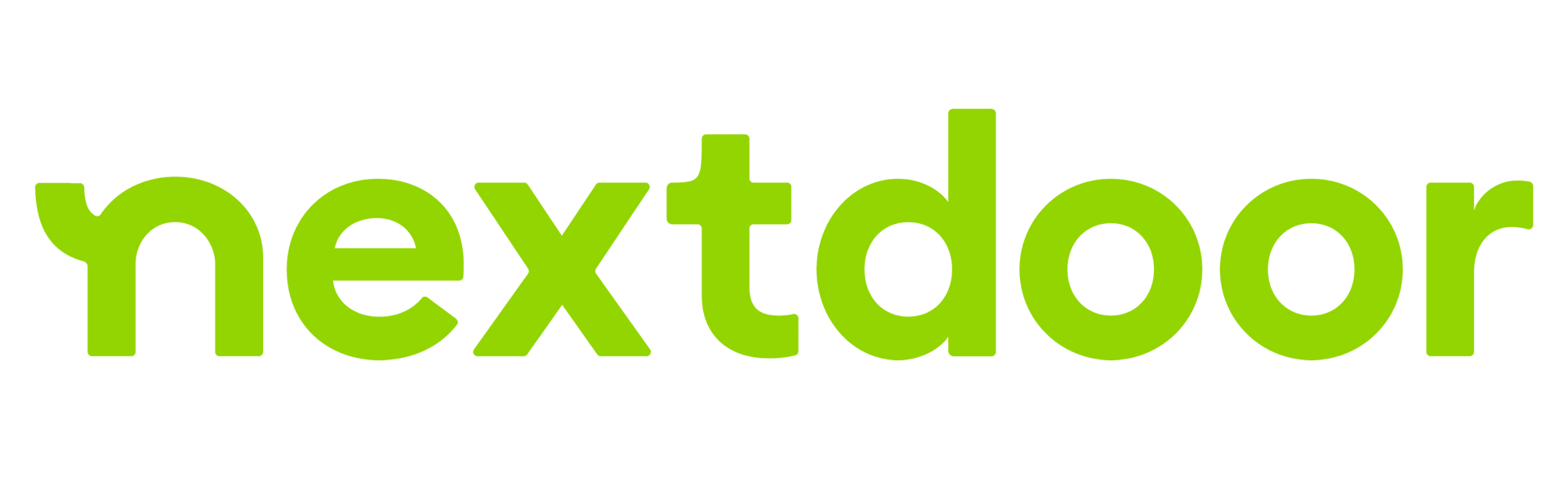 The nextdoor logo is green and white on a white background.