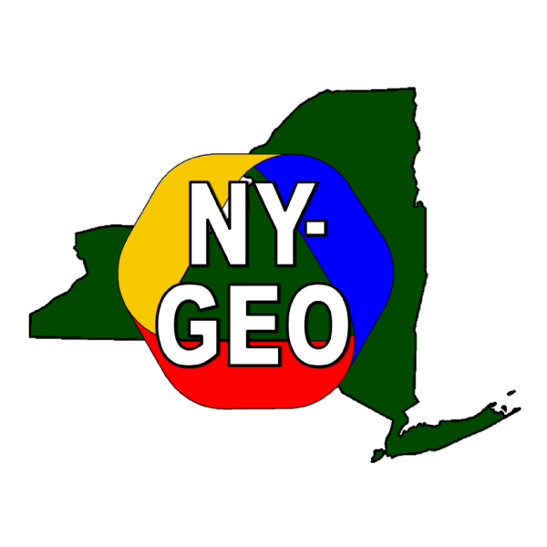 A map of new york with the words ny geo on it