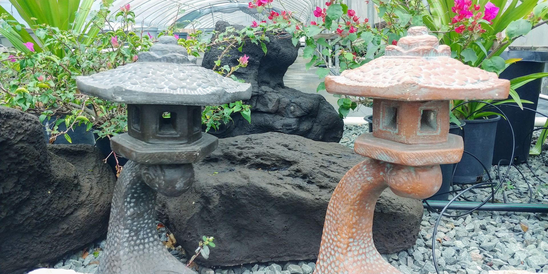 Stone Lanterns — Waimanalo, HI — Big Rock Garden