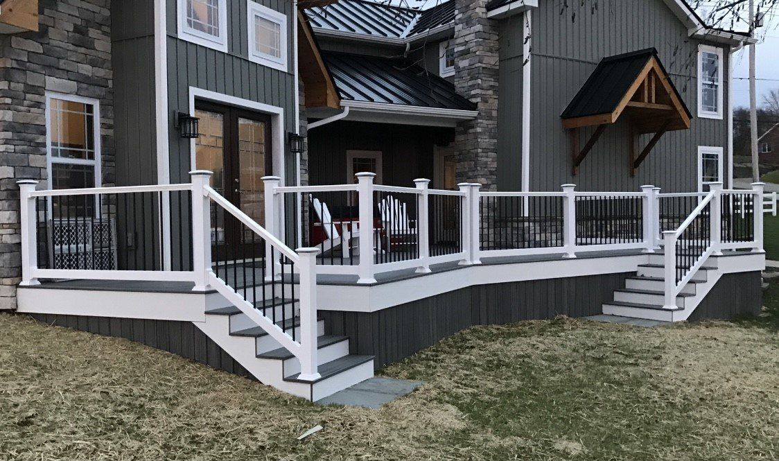Grey and White Trex Deck — Greensburg, PA — Pevarnik Construction
