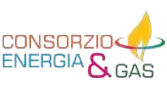 Logo for Consorzio Energia & Gas: text and flame symbol.