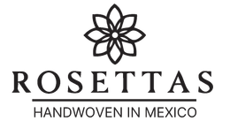 ROSETTAS logo with a flower emblem and the tagline “HANDWOVEN IN MEXICO”