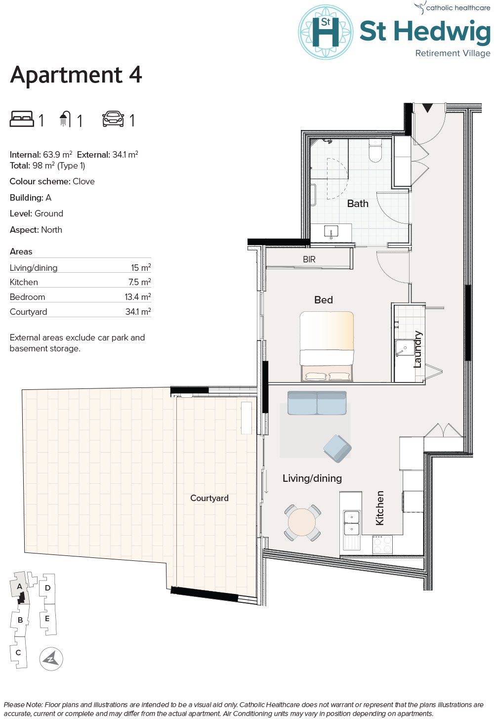 ONE BEDROOM Apartment 4