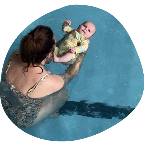 teaching baby to swim