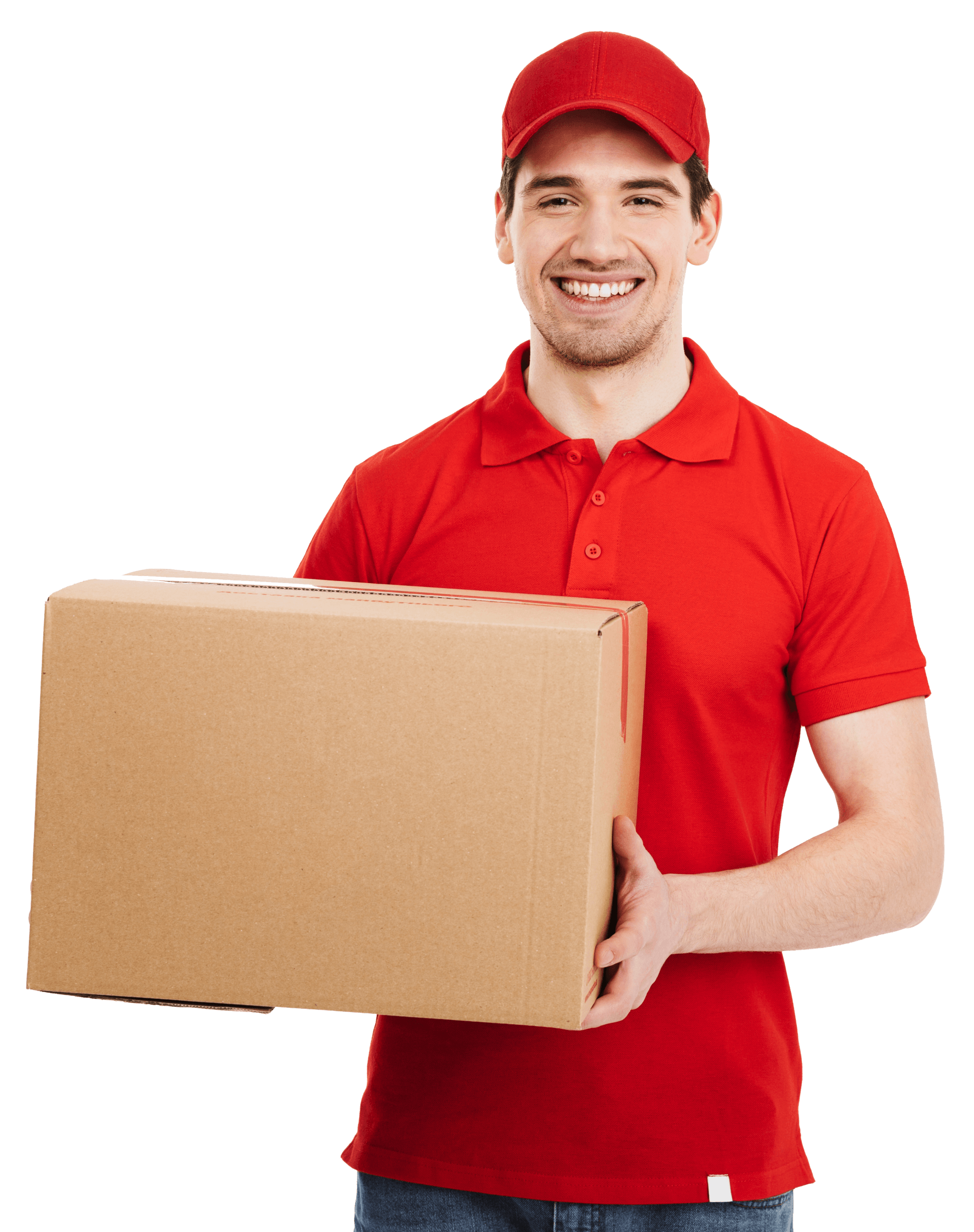 courier holding a box