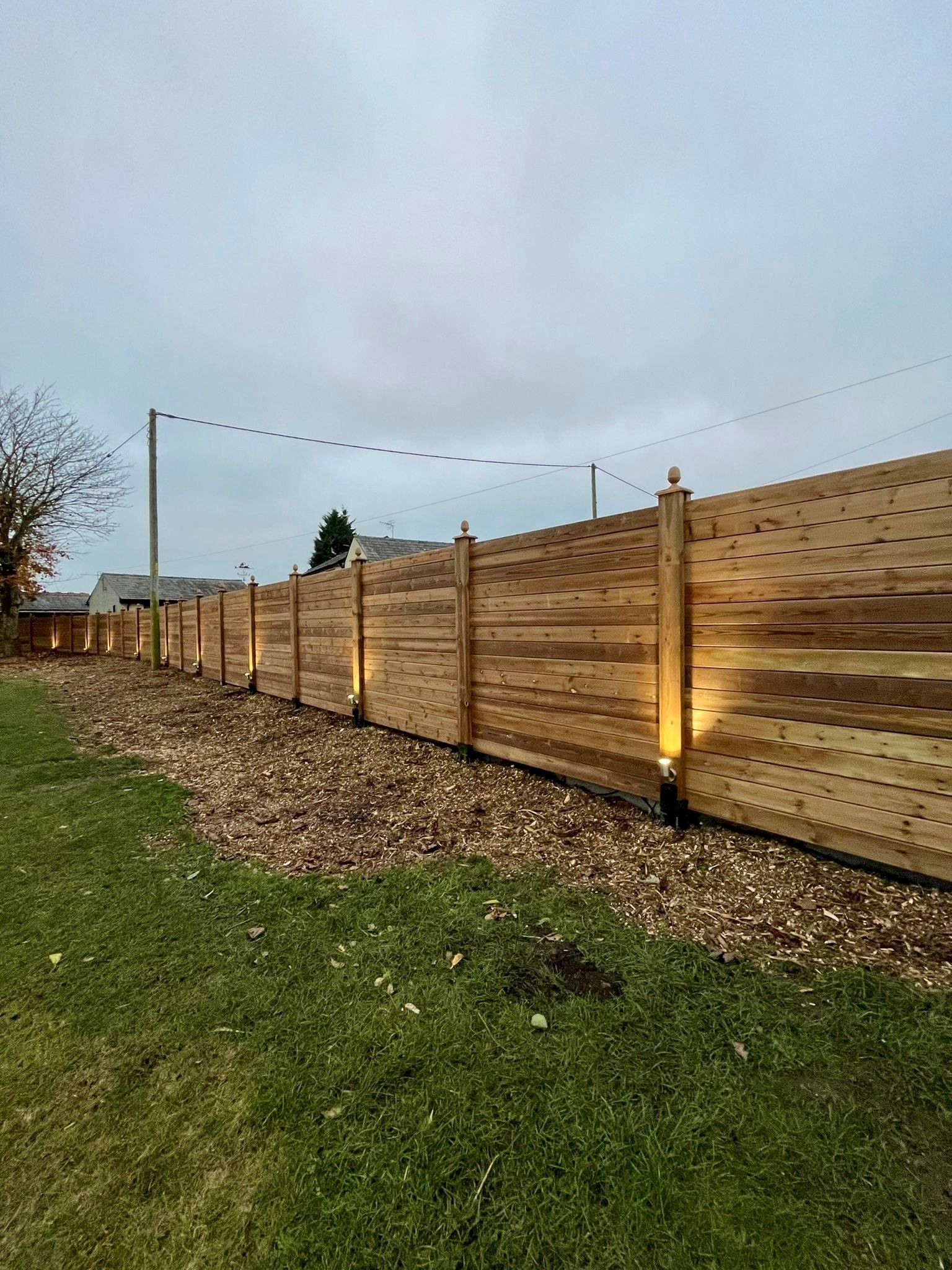 Timber-clad fencing in daylight