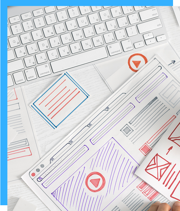 Design layout pages on top of a keyboard