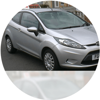 Driven's silver car