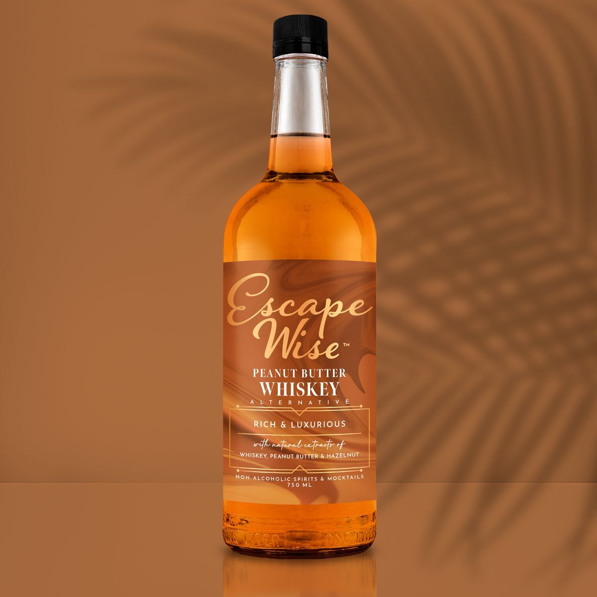 non alcoholic peanut butter whiskey bottle