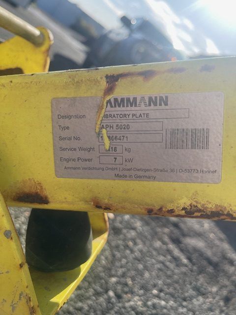 A yellow item with a label that says ammann on it