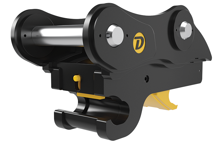 A black and yellow object with the letter d on it