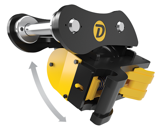 A black and yellow object with the letter d on it