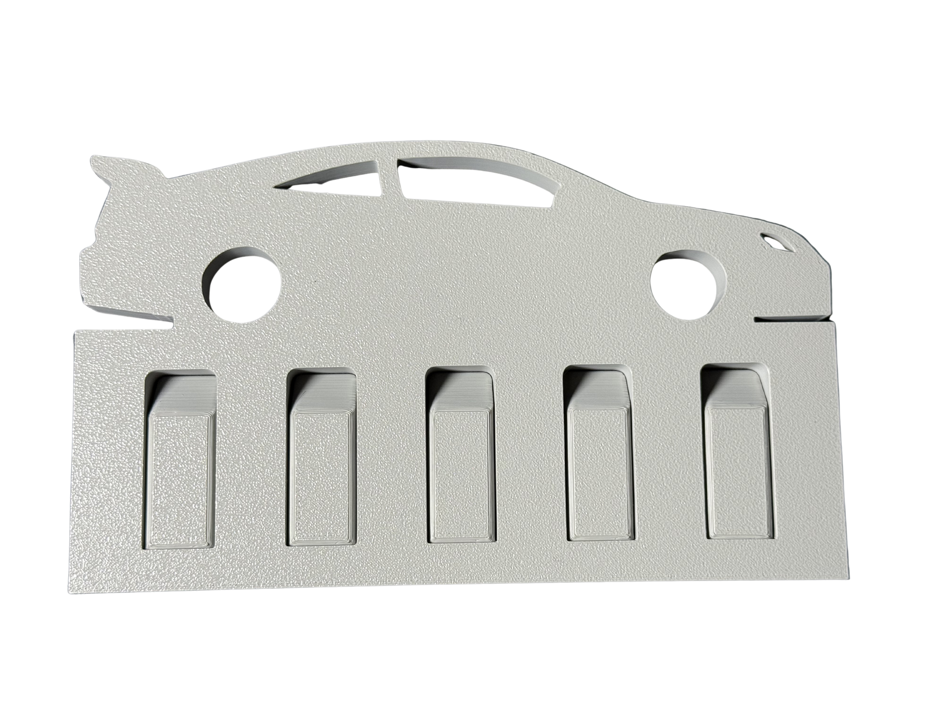 Gray Boosted Bolt coat hanger with logo
