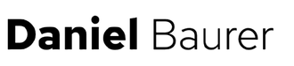Daniel Bauer logo in bold black and gray text on a white background
