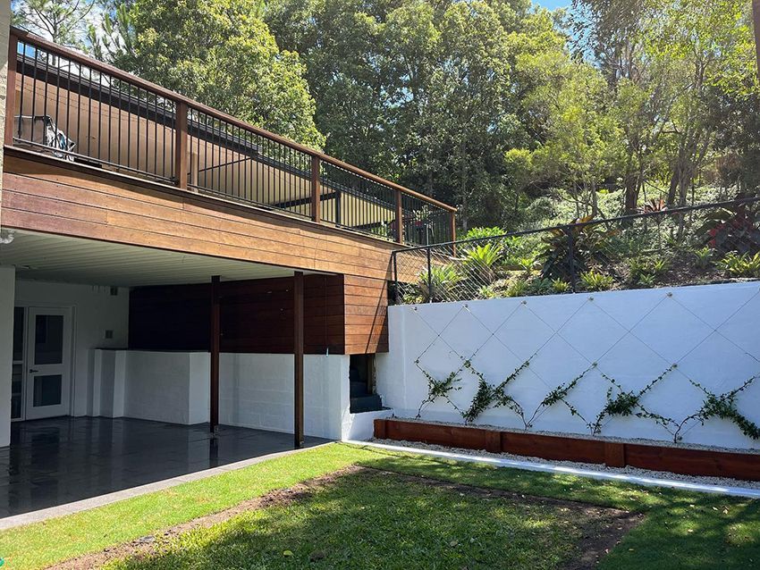 A House with a Wooden Deck — HMJ Landscapes in Tweed Heads, NSW