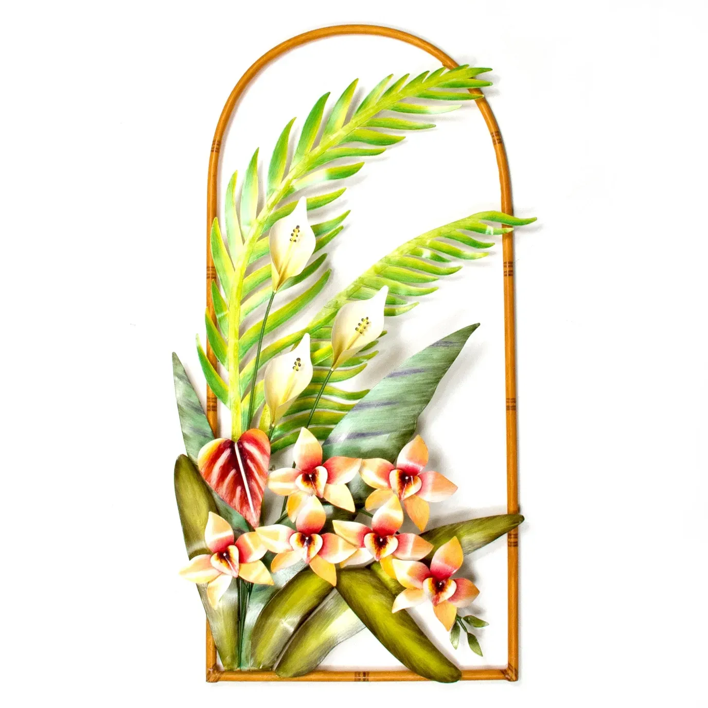 Orchid Arch Metal Wall Art