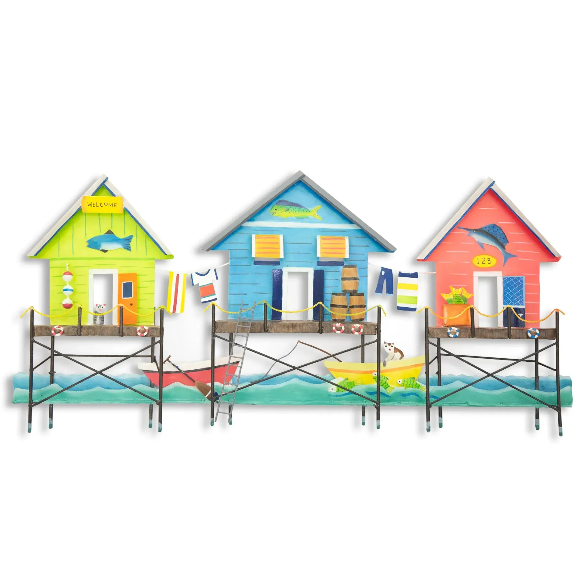 Cabana Village Patio Safe Metal Wall Art